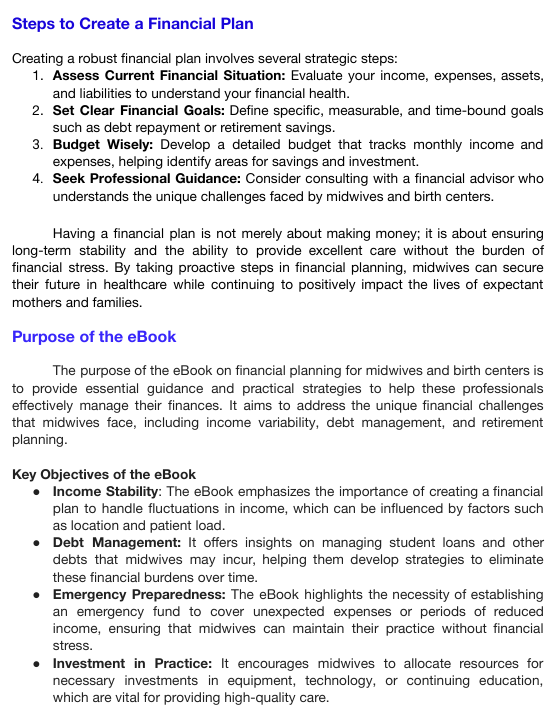 Financial Planning Tips for Midwives and Birth Centers eBook - Image 7