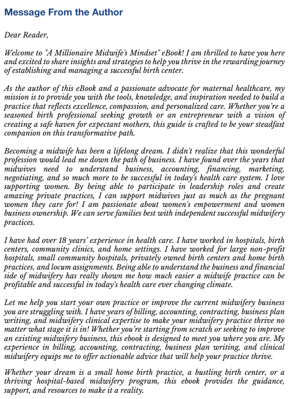 A Millionaire Midwife's Mindset eBook - Image 4