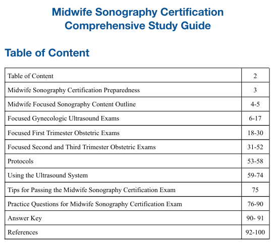 Midwife Sonography Certification Preparedness Guide - Image 3
