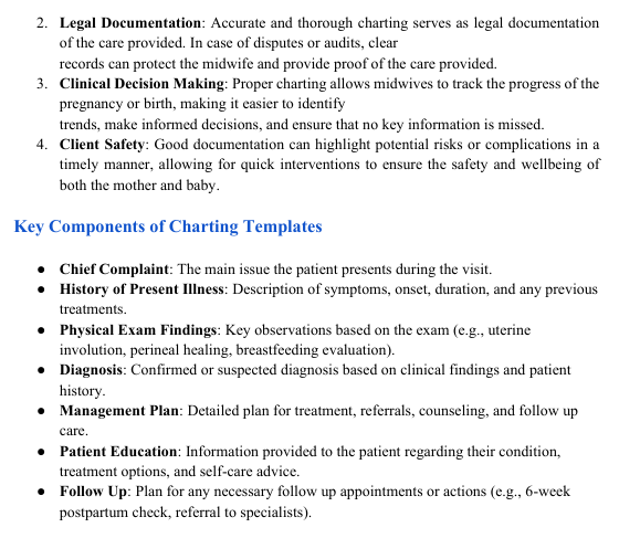 Midwifery Charting Tips and Template eBook - Image 8